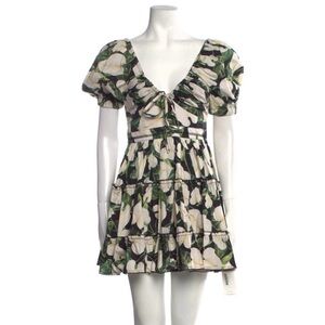NWT Agua by Agua Bendita XS Manzanilla Margarita Tiered Floral Mini Dress